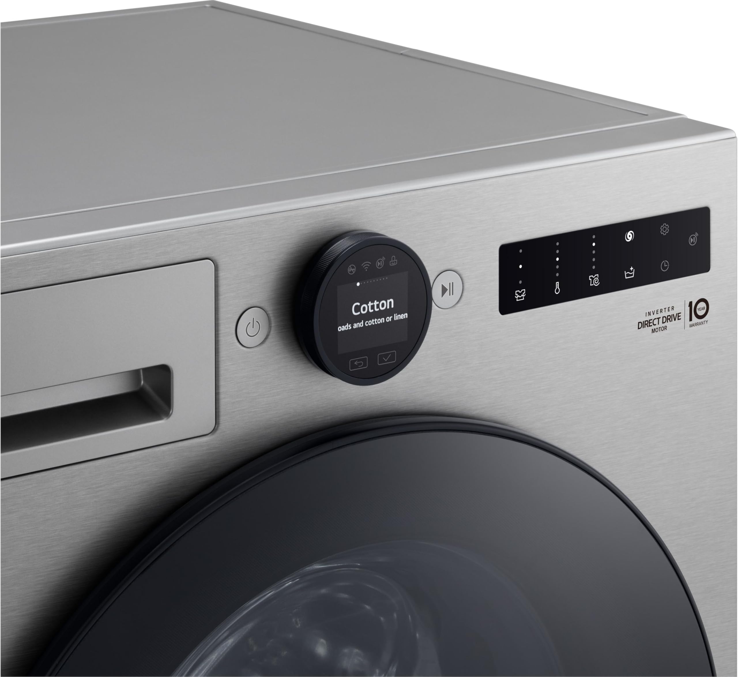 LG F4WX801YS Waschmaschine (11 kg, Energieklasse A-40%, 1.400 U/Min.) mit AI Wash, Easy-Touch Drehregler, TurboWash 360, ThinQ, Silber 7