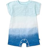 Burt's Bees Baby Baby Girl's Rompers, Set of 2 Bubbles, One Piece Jumpsuits, 100% Organic Cotton