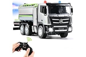 kolegend RC Engineering Vehicle Truck 9-Channel RC Fog Cannon Vehicle Truck with Light Sound and Spray 2.4Ghz 1:18 Scale Remote Control Fog Cannon Vehicle Truck for Adults and Children