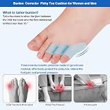 DYKOOK Pinky Toe Separator 6Pcs 3-Hole Toe Cushions Tailors Bunion Corrector view 3