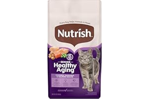 Nutrish Senior Healthy Aging Chicken, Chickpea and Salmon Dry Cat Food, 3 lb. Bag (Rachael Ray)