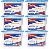 Vacplus Moisture Absorber, 10.5 OZ, Strong Absorption, Fragrance Free | Closet, Bathroom, Car, Odor Eliminator, Dehumidifier Bucket, 6 Pack