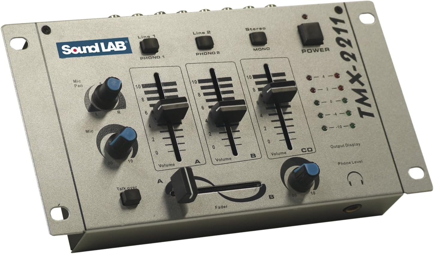 Soundlab Mini DJ Mixer with Crossfade Amazon.co.uk Musical Instruments