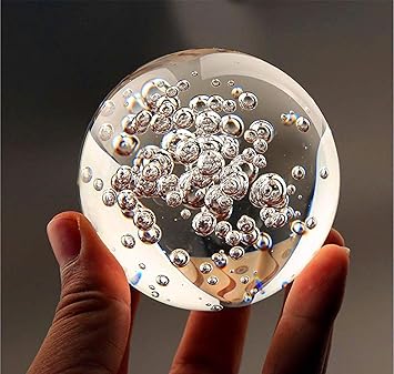 Tied Ribbons Glass Ball For Water Fountains And Decoration Glass