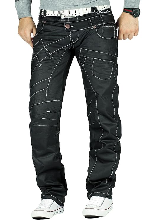 Kosmo Lupo Herren Jeans schwarz