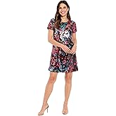 London Times Womens Sequin T-Shirt Dress