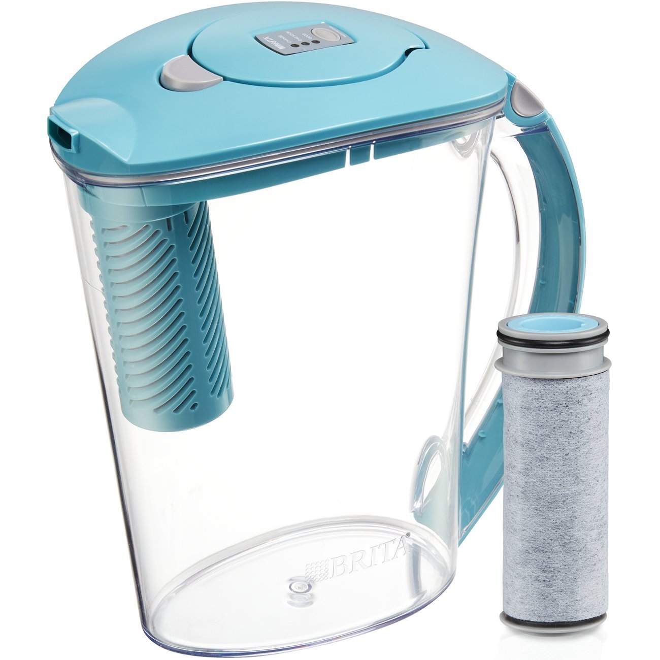Photo 1 of Brita Large Water Filter Pitcher for Tap and Drinking Water with 1 Stream Filter, Lasts 2 Months, 10-Cup Capacity, BPA Free, Lake Blue