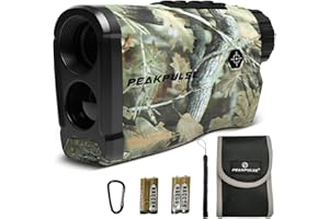 PEAKPULSE Hunting Rangefinder 1400Yds Distance Scope Camouflage Range Finder Tracker 6X Zoom Angle Horizontal Vertical Measur