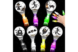 STZMAMIL Halloween Party Favors for Kids 36 PCS LED Light Up Finger Lights Halloween Treats Non Candy, Glow in The Dark Toys Bulk Halloween Goodie Bag Fillers Stuffers for Party Classroom Prizes Trick or Treat