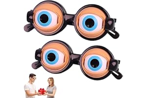GENERIC Winking Glasses for Shows & Parties – Kinetic Crazy Eyes Glasses with Manual Blink Action, Blinking Glass for Performances