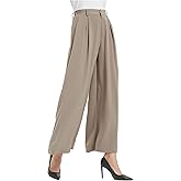 Tronjori Women High Waist Casual Wide Leg Long Palazzo Pants Trousers Regular Size