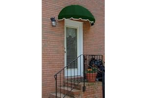 Easyawn Door and Window Sunbrella Canvas Awning / 5 Colors + 3 Sizes/Dome Awning / (Green 5 feet Wide)