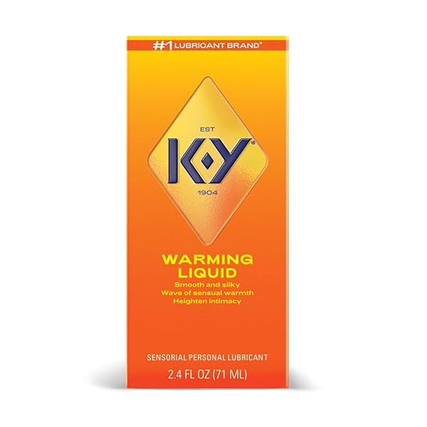 K-Y WARMING LUBE FOR SEX, SENSORIAL PERSONAL LUBRICANT LIQUID, NEW IMPROVED FORMULA COMPATIBLE WITH CONDOMS, 2.4 FL OZ