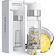 Infusion Pro Fruit Infuser Water Bottle with Straw Lid 24 oz : Flip-Up Water Bottle Straw : Insulated Sleeve & Fruit Infusion