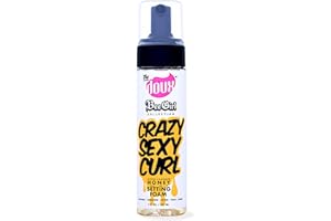 The Doux Curl Cream & Setting Mousse for Curly Hair CRAZYSEXYCURL Honey Foam for Heatless Curls Overnight, Frizz Control, Shine & Moisture – Curly Hair Styling Product with Aloe & Silk Amino Acids