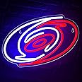 Ice Hockey Neon Sign Wall Decor Sports Neon Sign for Man Cave Hockey Player LED Light for Garage Decor Dormitory Bar Club Shop Wall Great Birthday Gift for Carolina Fans(ZKXD158)