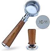 54mm Bottomless Naked Portafilter Red Rosewood Set – Compatible with 54mm Breville machines – Includes 18g Filter Basket, Calibrated Tamper with 30lbs Spring Loaded & 1.7mm Puck Screen