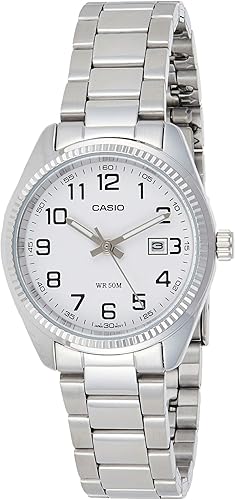 casio white face watch