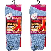Polar Extreme Thermal Hiking Socks – Cushioned, Insulated, Warm para Boots, Women & Men, One Size Fits Most 4-10, 2-Pack