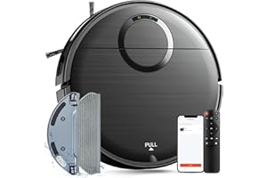 UMMUND Robot Vacuum and Mop Combo, Robotic Vacuum Cleaner 2 in 1 Vacuuming Mopping with Schedule, Wi-Fi/App/Remote, Max Suction 2000Pa, Self-Charging, Slim, Ideal for Hard Floor, Pet Hair, Low-Pile Carpet