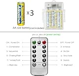 ooklee 2 Pack Fairy Lights Battery Operated 10M 100 LED Waterproof Warm White view 5