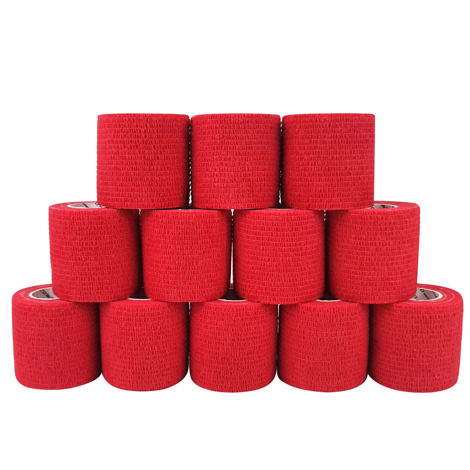 COMOmed Cohesive Bandages Elastic Bandage Ankle Non-woven 5cm x 4.5m 12 rolls Red