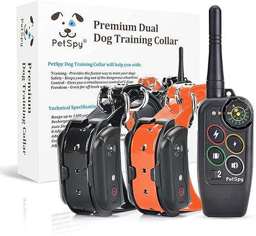 PetSpy M686 Premium Dog Training Shock Collar, 1100 Yards, Medium
