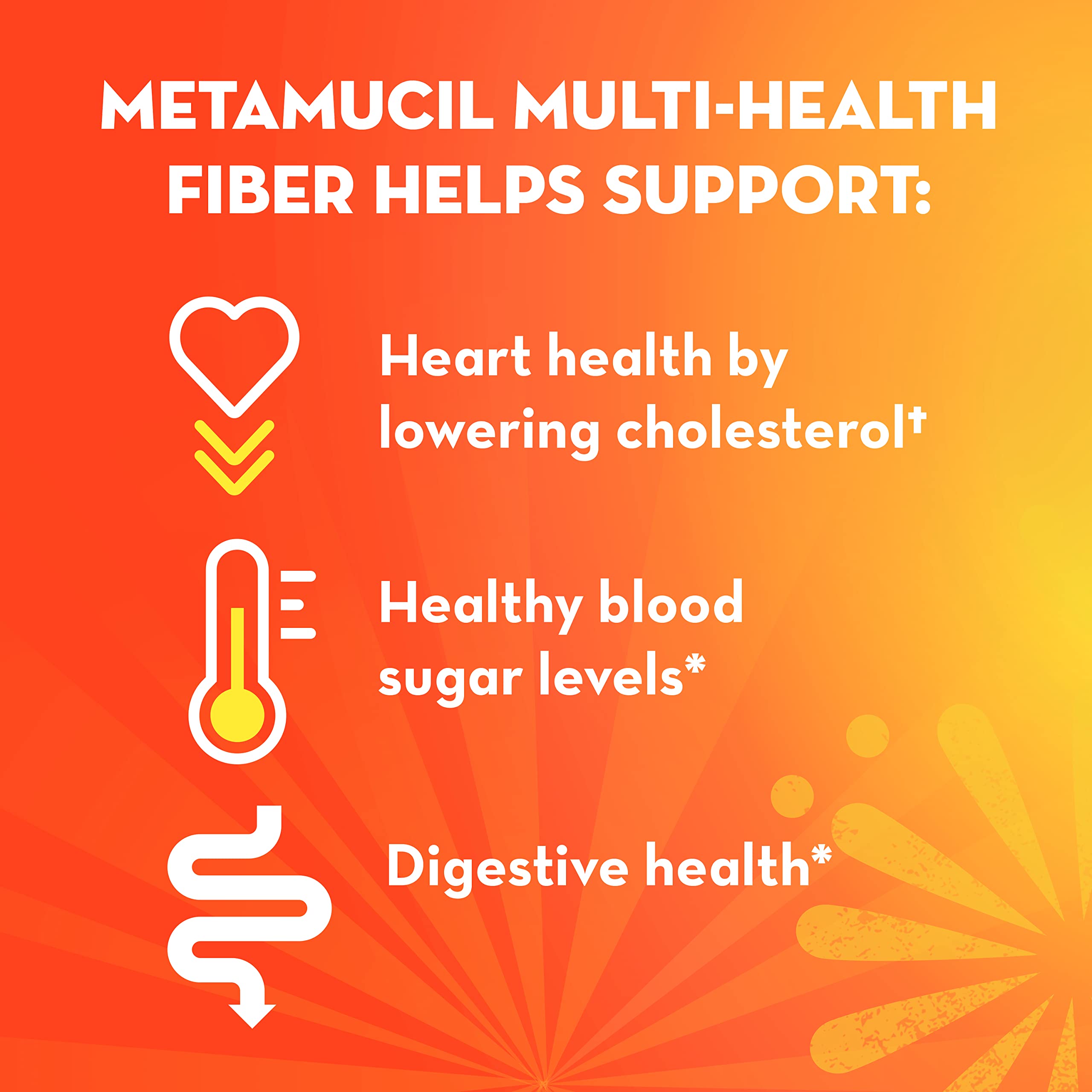 Metamucil Daily Fiber + Collagen, Psyllium Husk Powder, Plant Based Fiber Supplement, Sugar-Free with Stevia, 3-in-1 Fiber Supplement for Digestive Health, Orange Flavored, 90 Doses
