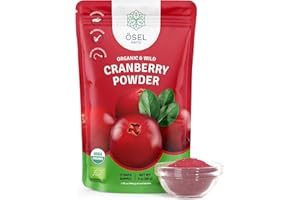 ÖSEL BERRY Wild Organic Cranberry Powder - 3oz | Organic Freeze Dried Cranberry Powder Unsweetened | No Sugar Added | Antioxidant-Rich | Ideal for Smoothies, Breakfast & Baking | 30 Years of Quality