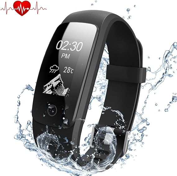 DBPOWER Fitness Tracker with Heart Rate Monitor, Activity Tracker, IP67 Waterproof Fitness Tracker with Step Tracker,Sleep Monitor Calorie ...