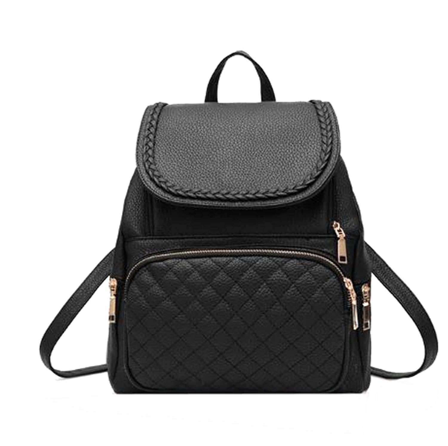 redlicchi women's black casual backpack - medium