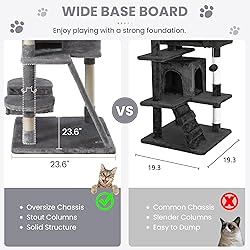 SHA CERLIN 65in Larger Cat Tree Tower Condo for