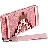 Montana West X Wrangler Wristlet Wallet Western Aztec Womens Wallet Large Capacity Long Purse RFID Clutch Purse Credit Card Holder for Women