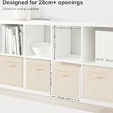 Amazing Tour 8 PCS Cube Storage Boxes 27x27x27 Foldable Fabric Beige view 3
