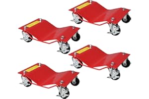 Car Dolly Set of 4,Heavy Duty Car Wheel Dolly Set for Moving Car,Auto Wheel Dollies Set of 4 6000lbs Capacity 5mm Thick Steel