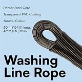 H&S 50m Steel Core Washing Line Rope PVC Cover Strong Durable Outdoor view 4