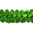 3-Row Starlight Hologram Sequin Trim - 1 1/4 Inch Wide Stretch Sequin Ribbon For Crafts & Costumes (Red)