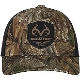 Realtree APX Camo Hunting Hat – 6-Panel Mid Profile Structured Baseball Cap with Mesh Back, Adjustable Snapback, One Size