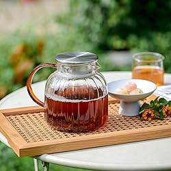 Wlasss Glass Pitcher,46.7 oz/1380 ml Glass Tea