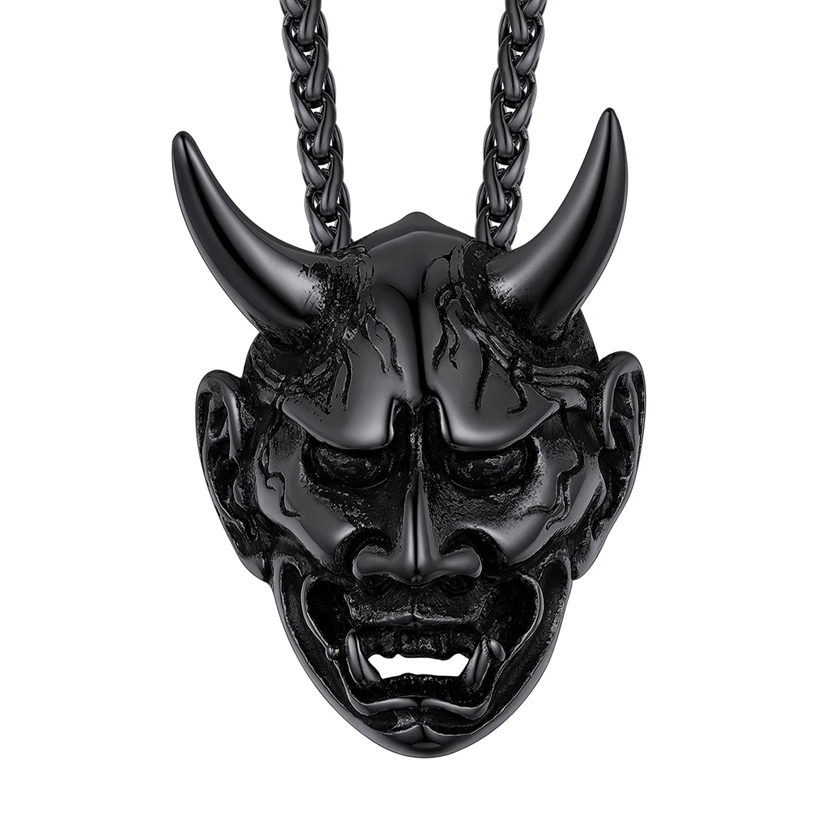 Richsteel Necklace For Men Goth Skull Gifts Mens Punk Chain Necklaces Black Gothic Jewellery