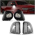 Gempro 4PCS LED Side Mirror Turn Signals Lights Puddle Lamps for 2010-2018 Dodge Ram 1500 2500 3500 4500 5500 Towing Mirror Lamps