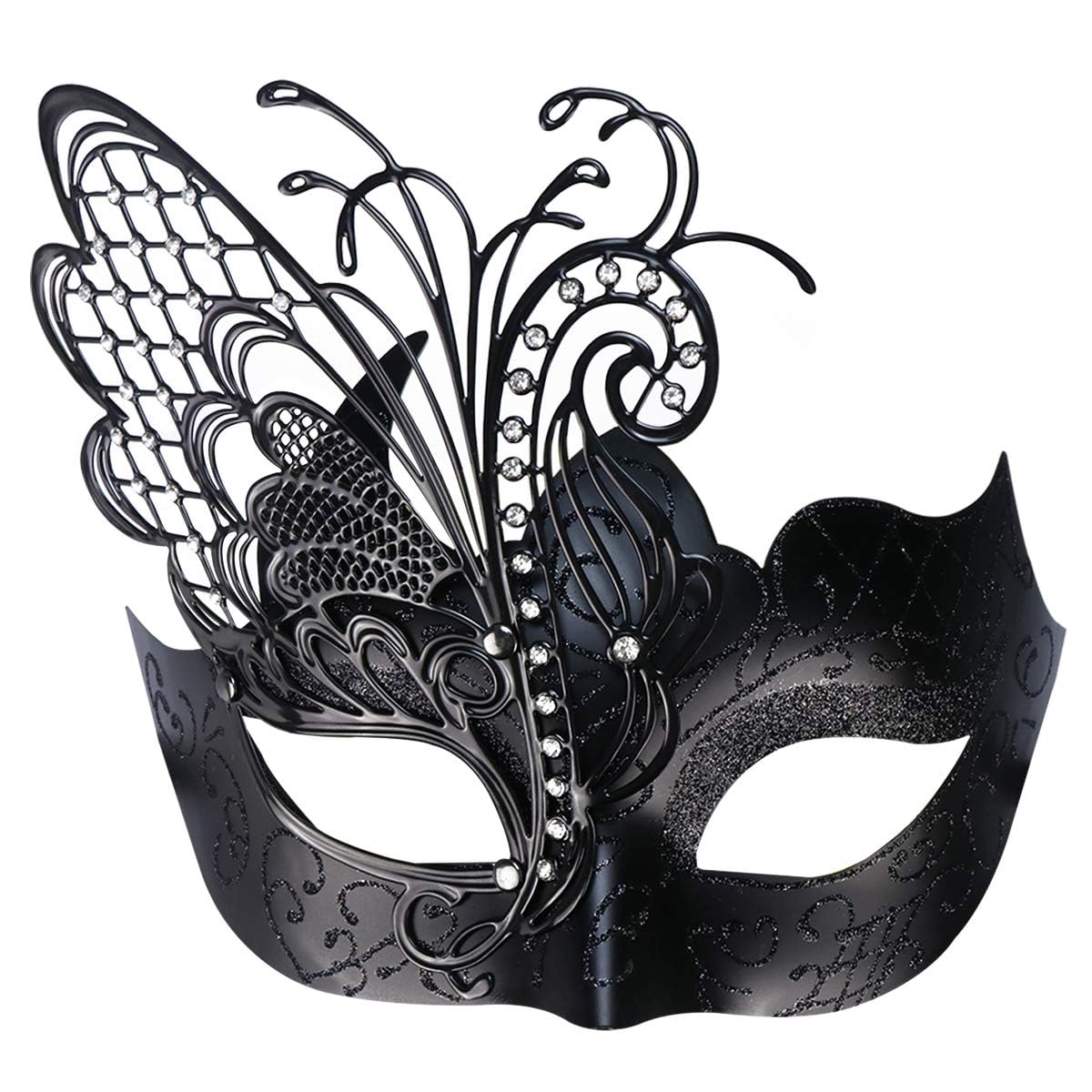 Coddsmz Mysterious Venetian Butterfly Shiny Butterfly Lady Masquerade Halloween Mardi Gras Party Mask