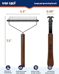 Extra Large 2-Sided Undercoat Rake for Dogs