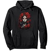 Cute Sugar Woman Day of the Dead Pink Girl Pullover Hoodie
