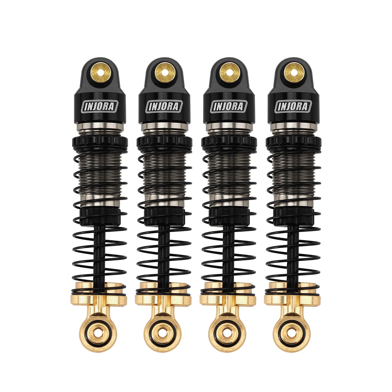 Photo 1 of INJORA 40mm Big Bore Oil Shock Absorber for 1/24 SCX24 FCX24M Upgrade, 4.3g/Each(Aluminum & Brass)