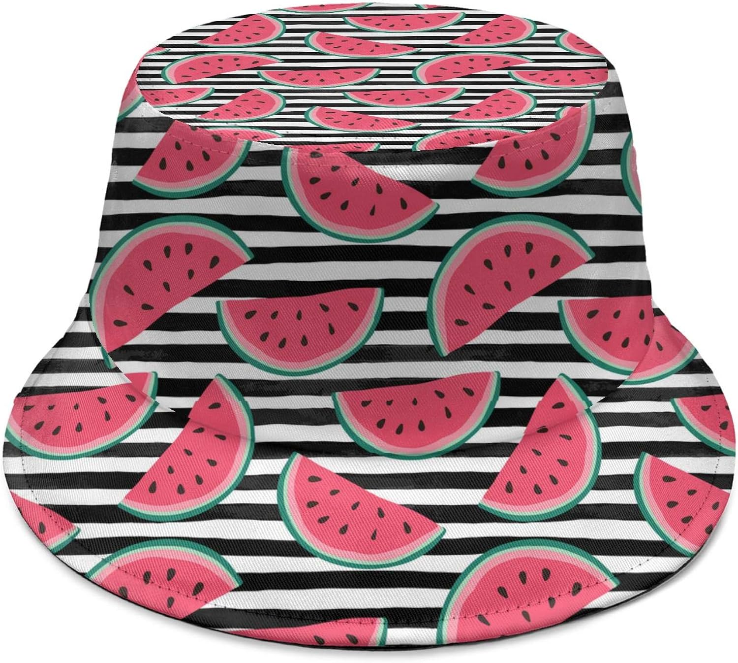 CUSOUL Tropical Watermelon Fruit Bucket Hat Summer Travel Beach Sun Hat