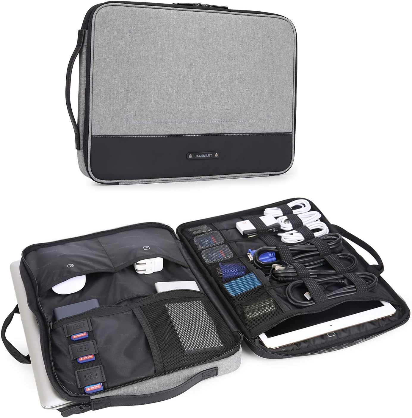 BAGSMART Electronics Organiser Laptop Sleeve Case with Amazon.co.uk