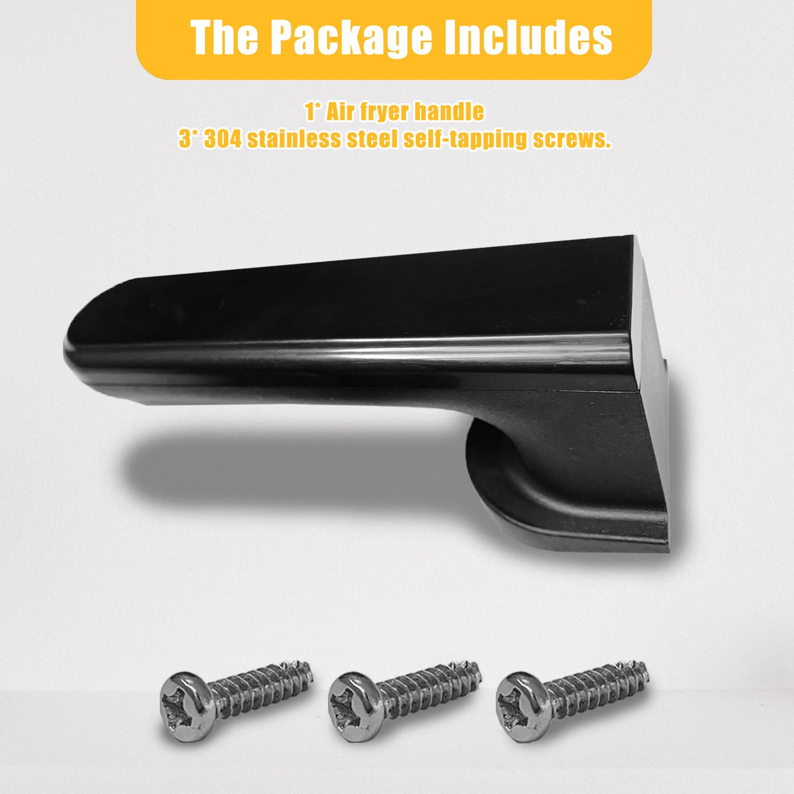 Air Fryer Handle Replacement Parts for Instants Vortex Plus 6QT/5.7QT Air Fryers, Air Fryer Handle for Instants 6QT Air Fryer, Ergonomic Design, Dishwasher Safe
