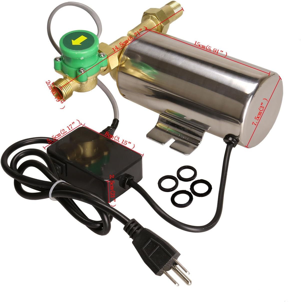 Gracelove Self Priming Electronic Automatic Home Shower Washing Machine Water Booster Pump Stainless Pump
