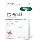 Promensil Menopause Double Strength - Menopause Supplements for Women, Red Clover Isoflavones, Helps Support Hot Flashes, Night Sweats, Restlessness - 30 Count